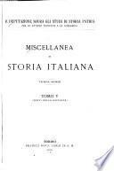 Miscellanea di storia italiana