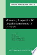 Missionary Linguistics IV / Lingüística misionera IV