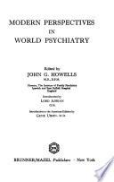 Modern Perspectives in World Psychiatry