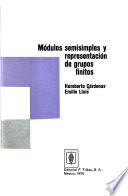 Módulos semisimples y representación de grupos finitos