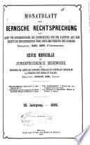 Monatsblatt für bernische Rechtsprechung