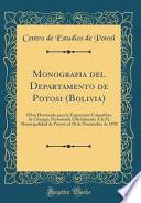 Monografia del Departamento de Potosi (Bolivia)