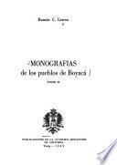 Monografías de los pueblos de Boyacá