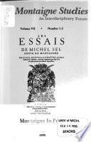 Montaigne Studies