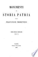 Monumenti di storia patria delle provincie modenesi