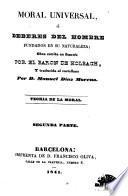 Moral universal, ó, Deberes del hombre fundados en su naturaleza, 2