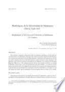 Morfologías de la Universidad de Salamanca clásica, siglo XVI