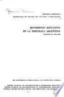 Movimiento educativo en la República Argentina durante el año 1966