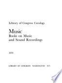 Music, Books on Music, and Sound Recordings