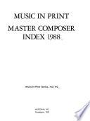 Music in Print Master Composer Index, 1988