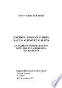 Nacionalismo en Europa, nacionalismo en Galicia