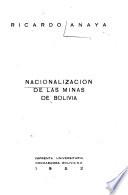 Nacionalización de las minas de Bolivia