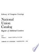 National Union Catalog