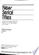 New Serial Titles