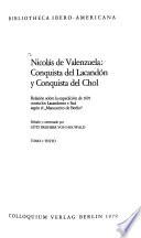 Nicolás de Valenzuela, conquista del Lacandón y conquista del Chol: Texto