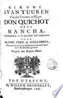 Nieuwe avantuuren van den vroomen en wijzen Don Quichot de la Mancha