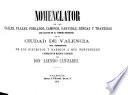 Nomenclator de las calles, plazas, poblados, caminos, partidas, sendas y travesías que existen en el termino municipal de la ciudad de Valencia