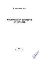Nominalidad y contexto en español