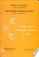 Normas Legales de Sanidad Agricola del Peru