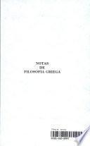 Notas de Filosofía griega