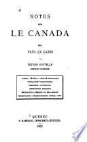 Notes sur le Canada