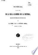 Noticia de las actas de la Real Academia de la Historia