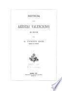 Noticia de los artistas valencianos del siglo XIX