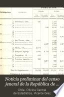 Noticia preliminar del censo jeneral de la República de Chile levantado el 28 de noviembre de 1895