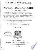 Nouveau dictionnaire de Sobrino, françois, espagnol et latin