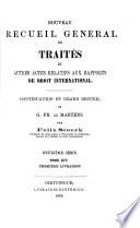 Nouveau recueil général de traités et autres actes relatifs aux rapports de droit international