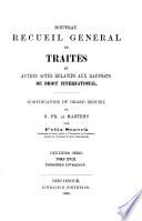 Nouveau recueil général de traités et autres actes relatifs aux rapports de droit international