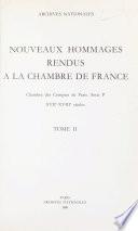 Nouveaux hommages rendus à la Chambre de France (2)