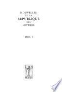 Nouvelles de la République Des Lettres