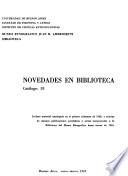 Novedades en biblioteca