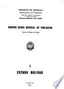 Noveno censo general de poblacion, 26 de febrero de 1961: Estado Bolivar