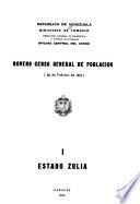 Noveno censo general de poblacion, 26 de febrero de 1961: Estado Zulia