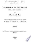 Novíssima recopilación de las leyes del Reino de Navarra