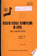 Nuclear Science Information of Japan. Oral Presentation