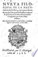 Nueva filosofia de la naturaleza del ho[m]bre ...