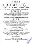 Nuevo catalogo de los opispos de la santa iglesia di Siguenza