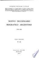Nuevo diccionario biografico argentino