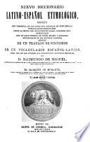 Nuevo diccionario latino-español etimológico