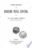 Nuevo manual de Derecho penal Español