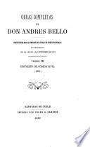 Obras completas de don Andrés Bello