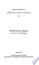 Obras completas de José de la Riva-Agüero: Epistolario: Dalloz-Ezquerra