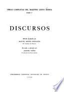 Obras completas del maestro Justo Sierra: Discursos