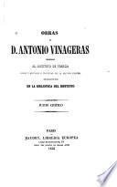 Obras de D. Antonio Vinageras dedicadas al Instituto de Francia