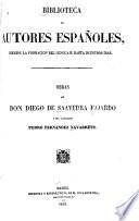 Obras de don Diego de Saavedra Fajardo y del licenciado Pedro Fernandez Navarrete