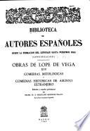 Obras de Lope de Vega: Comedias mitológicas y comedias históricas de asunto extranjero