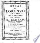 Obras de Lorenzo Gracián [pseud.]